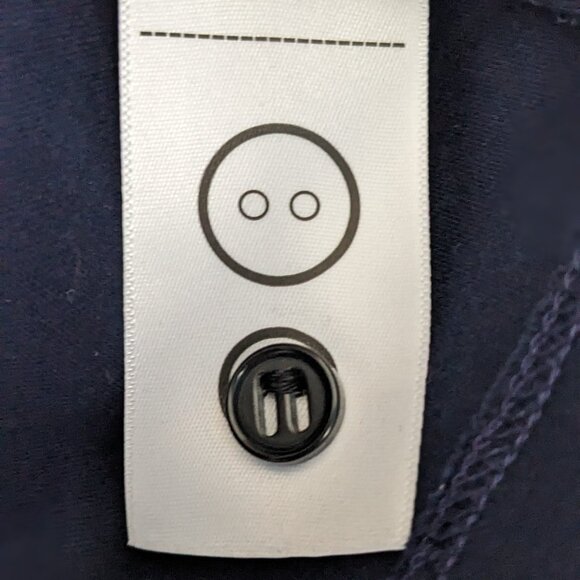 UNTUCKIT Wrinkle-Free Damaschino Long-Sleeve Polo 100% Cotton Navy Mens Large - Picture 11 of 15